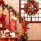 Large Lighted Outdoor Christmas Wreath with Red Gold Xmas Balls (Red/Gold) 4"D x 30"W x 30"H